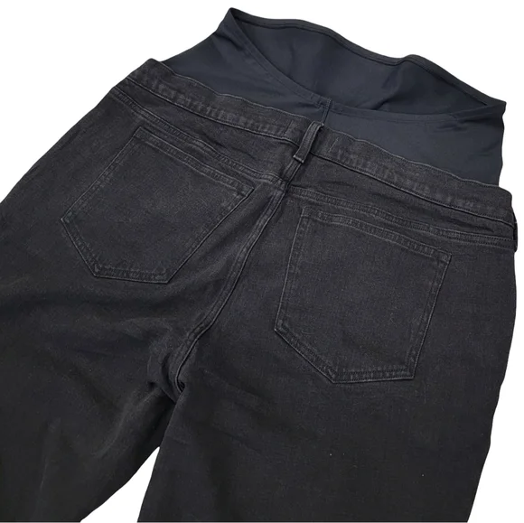 NWT Abercrombie & Fitch Maternity Ankle Straight Black Jeans Women’s 32 Short - Picture 9 of 17